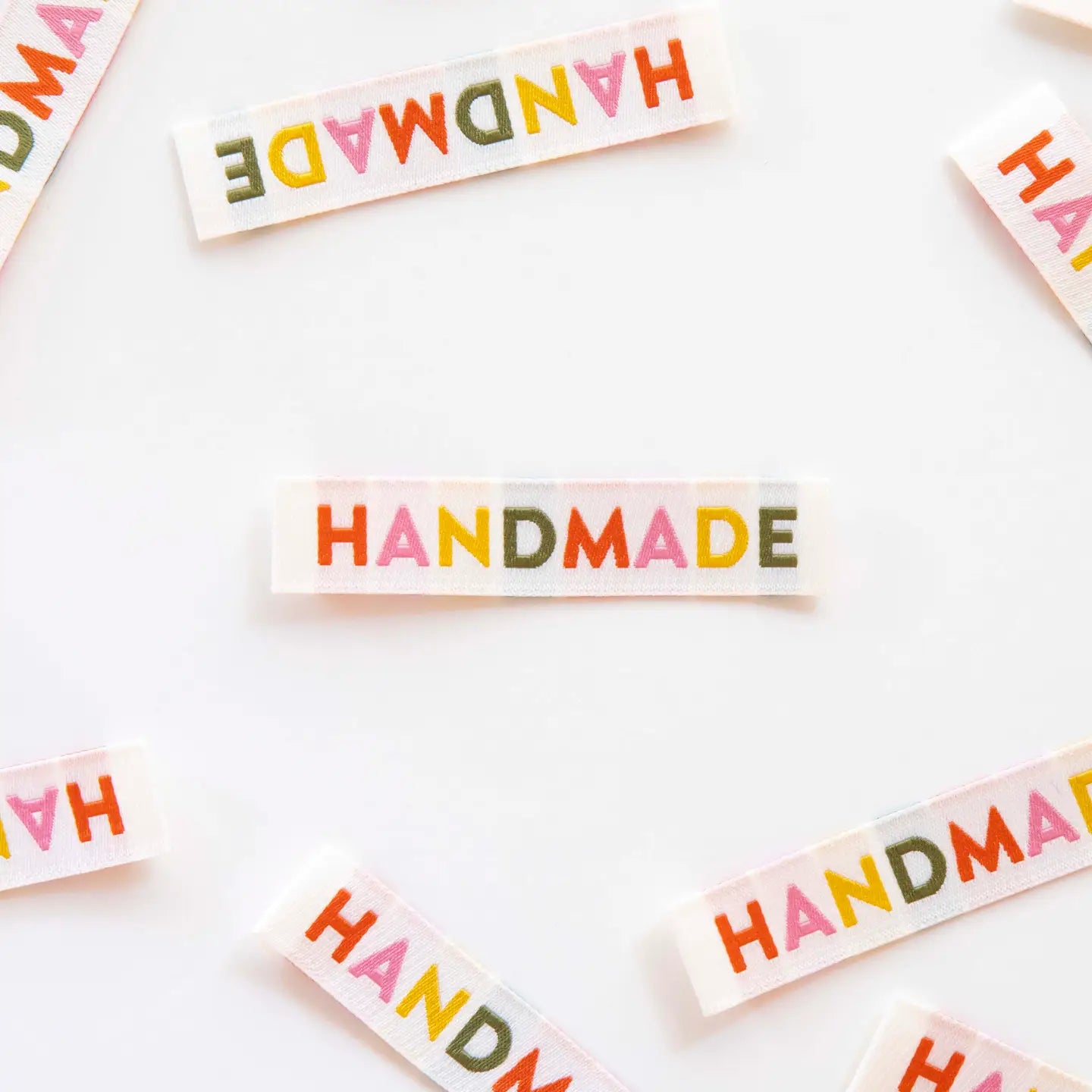 Sew In Woven Labels - Handmade - Earth Tone