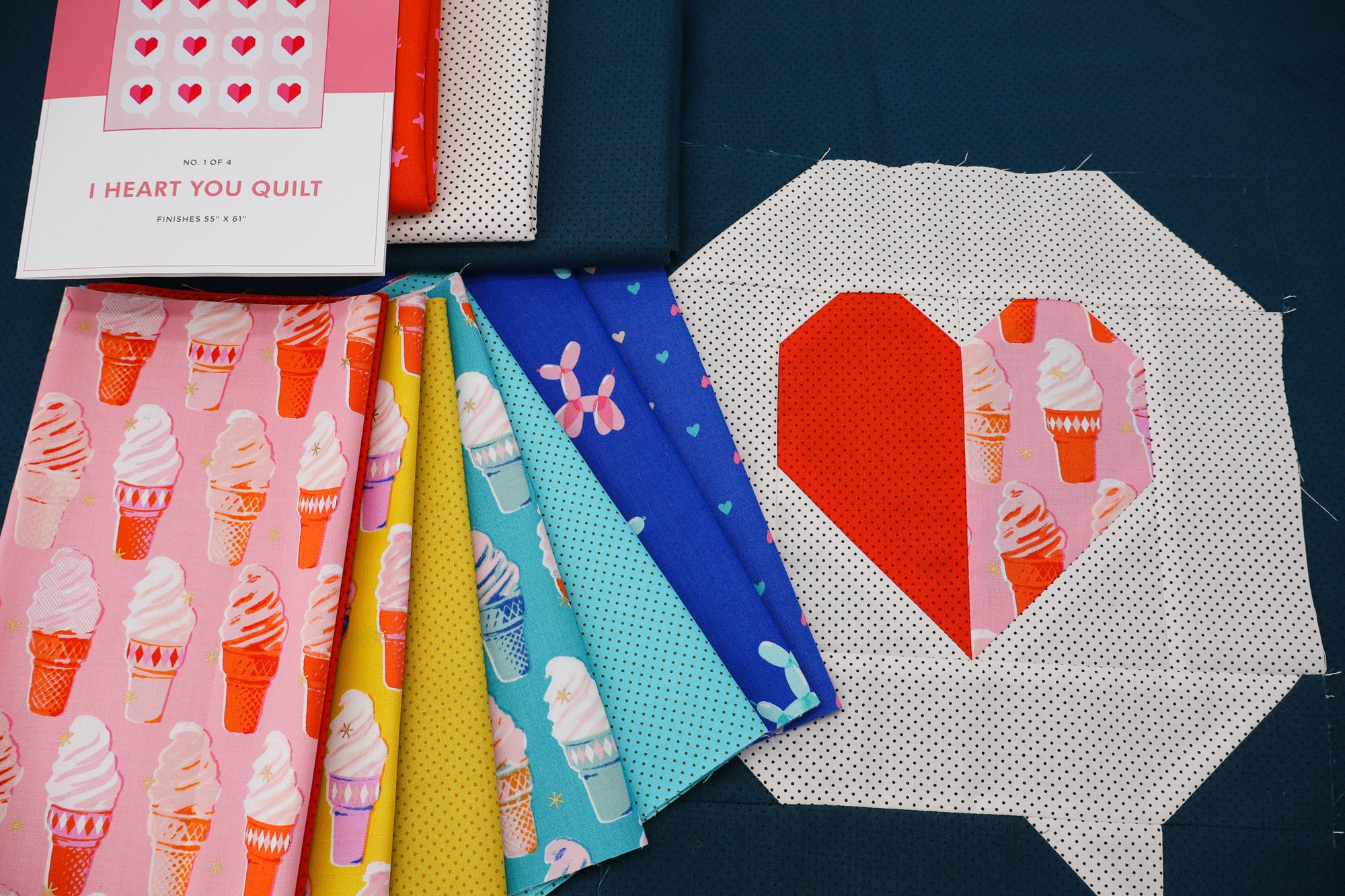 I Heart You Quilt Kit - Summer Party