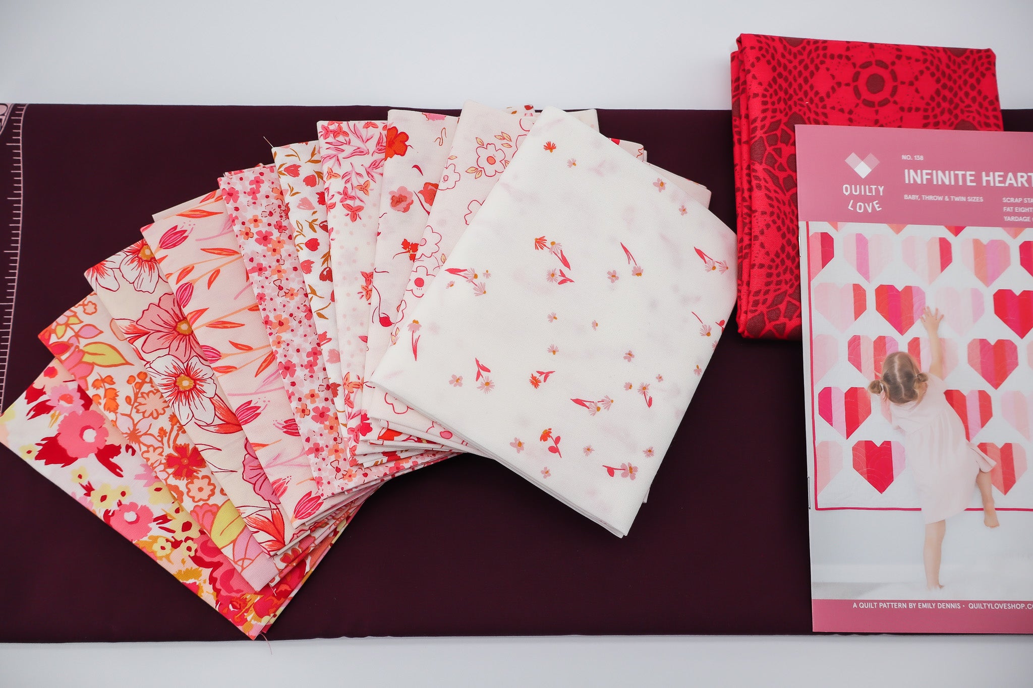 Infinite Hearts Bloomcore Blush Quilt Kit