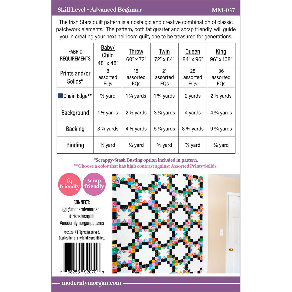Irish Stars Quilt Pattern - Modernly Morgan