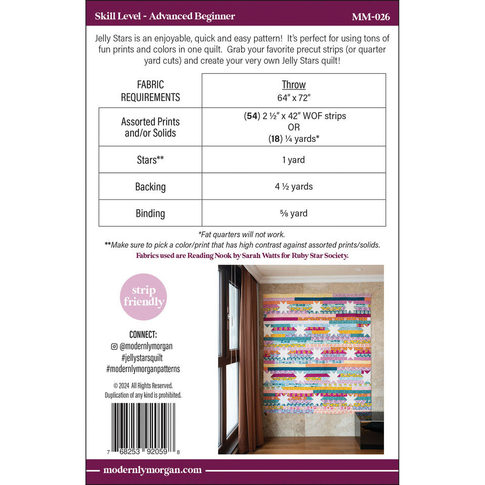 Jelly Stars Quilt Pattern - Modernly Morgan