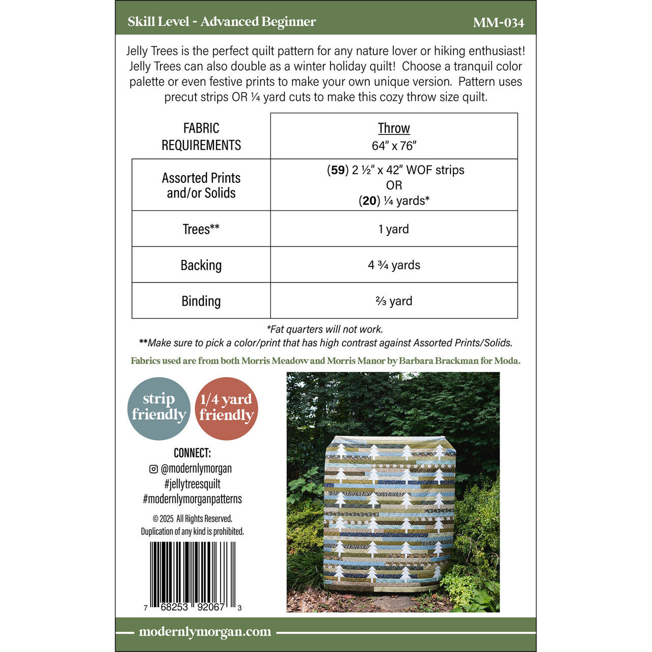 Jelly Trees Quilt Pattern - Modernly Morgan