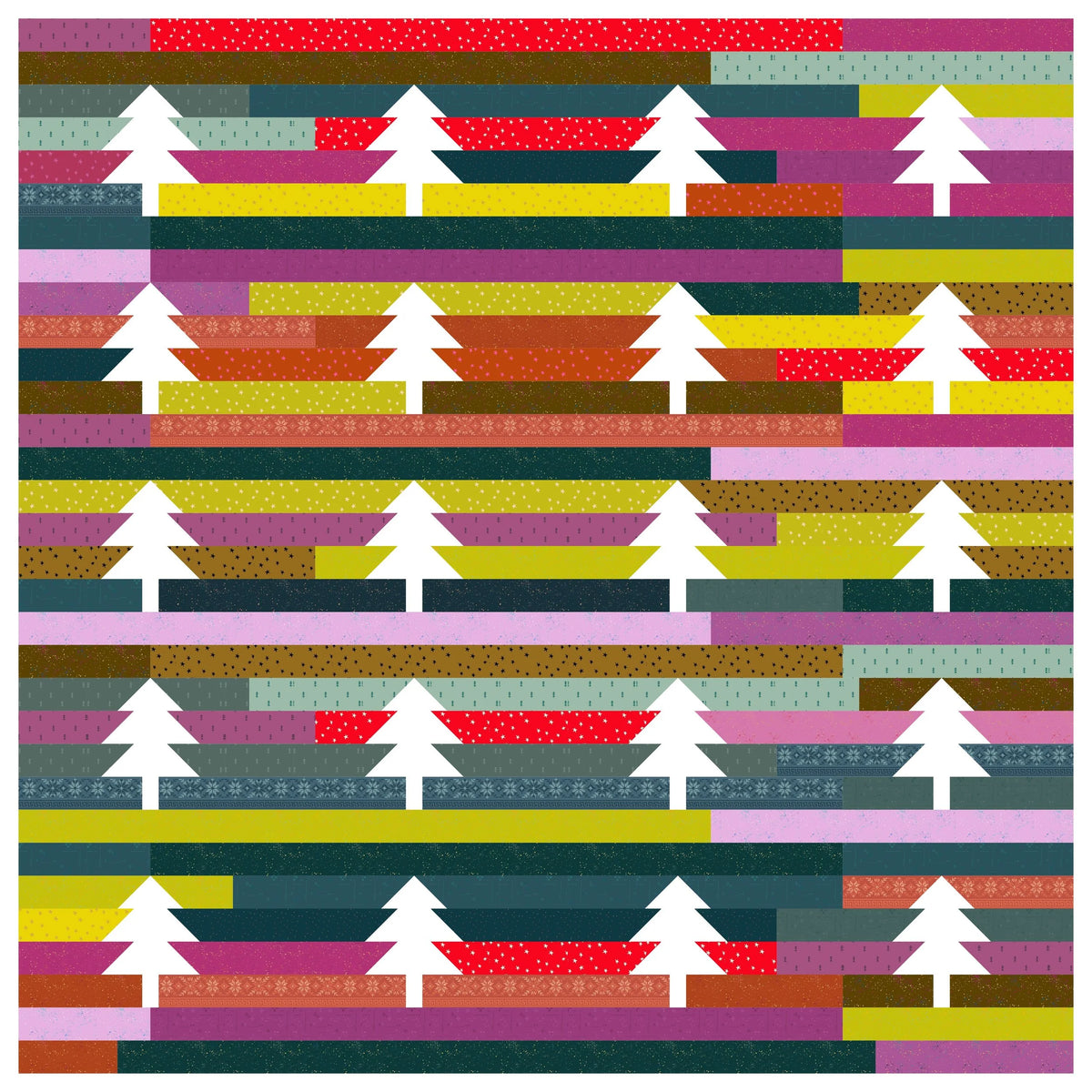 Tree Quilt Kit Winter Jelly Trees Quilt Kit - Throw Size – La Bizarra Quilts