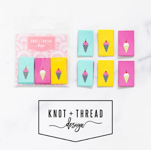Sew In Woven Labels - Ice Cream Cones