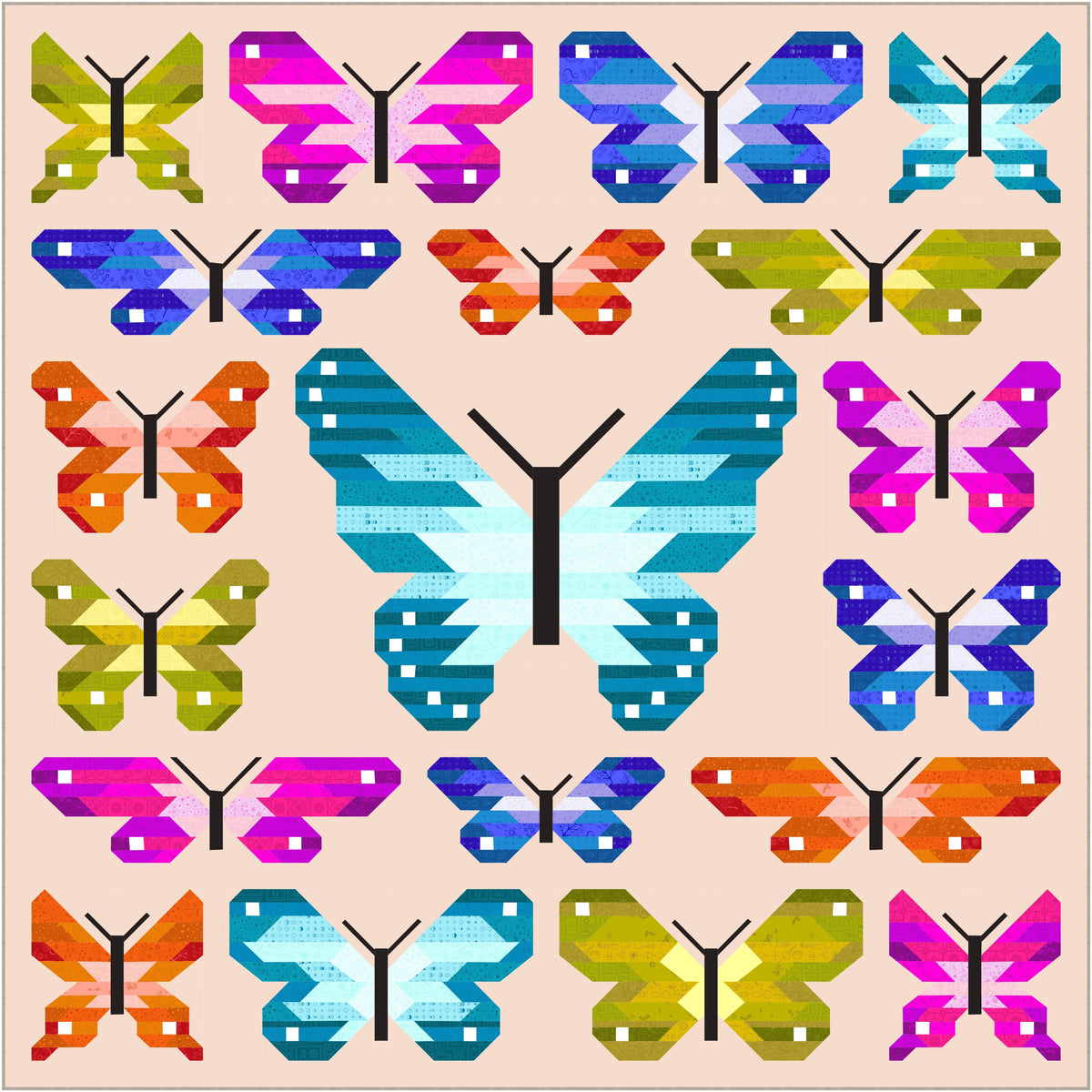 PRE-ORDER Lepidoptera Sampler Quilt Kit - Color Camp