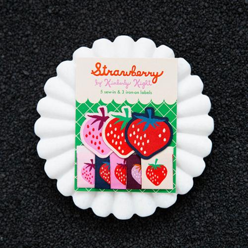 Strawberry Lollytags - Sew in and Iron on Labels - Classic Colors