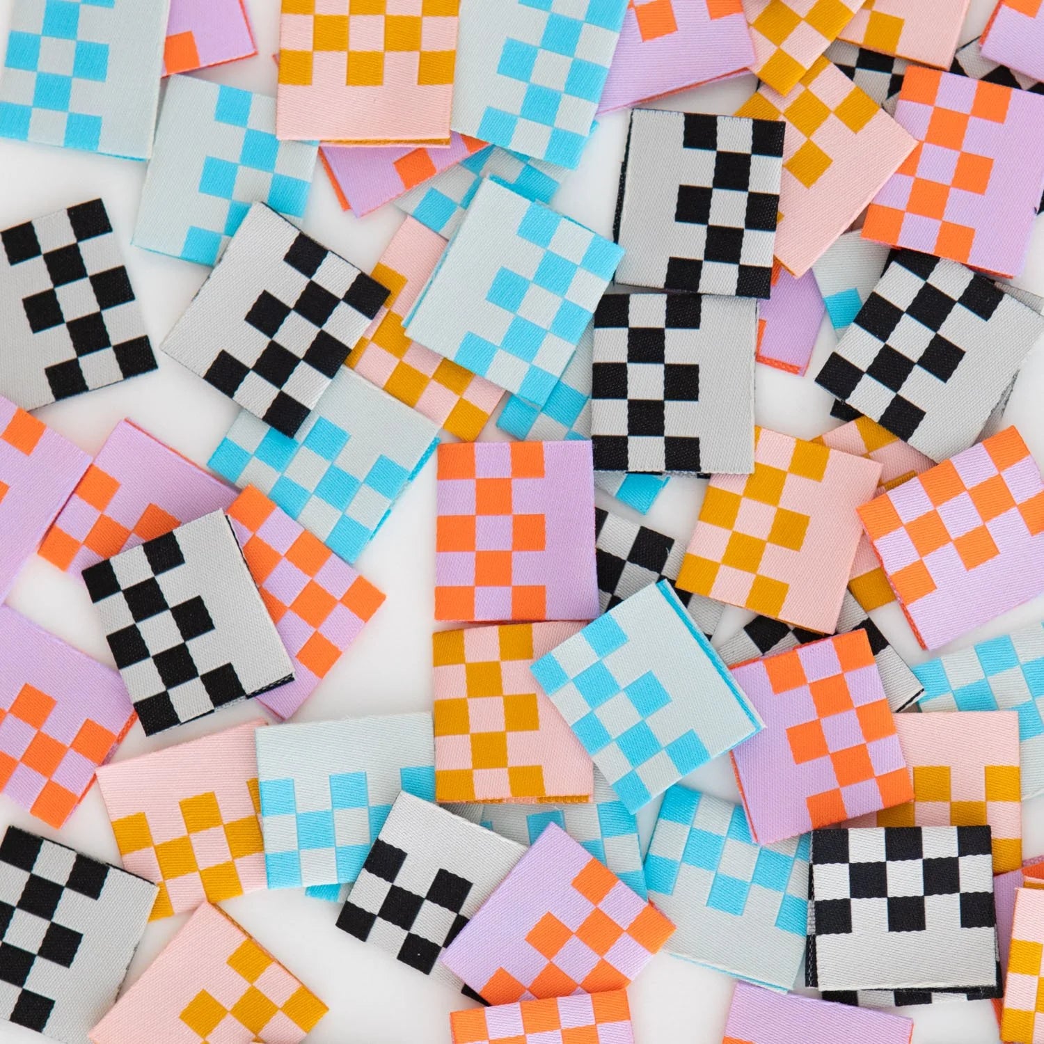 Sew In Woven Labels - Checkerboard Multipack - Sarah Hearts