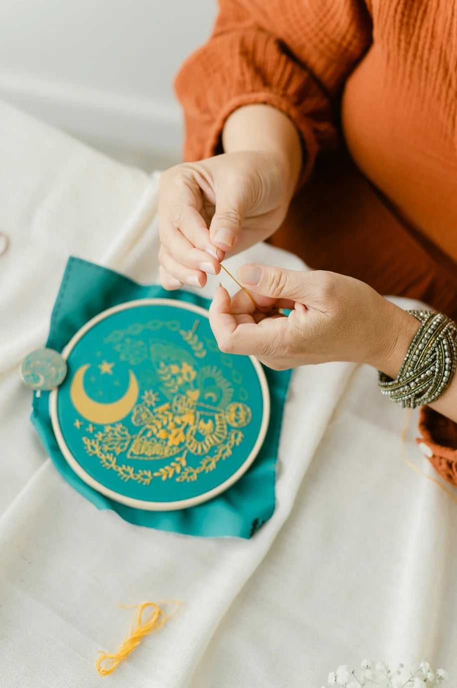 Beginner Embroidery Kit - Lunar Moth