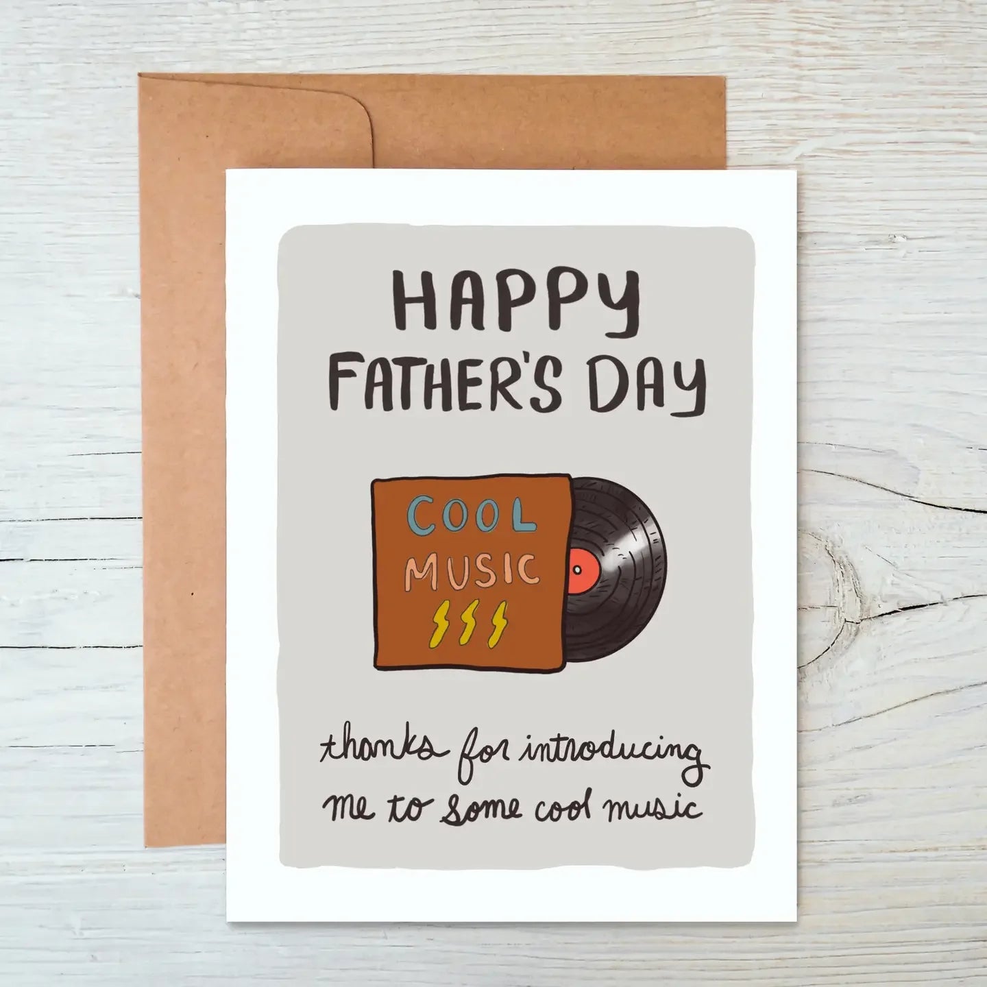 Retro Vinyl Father's Day Card