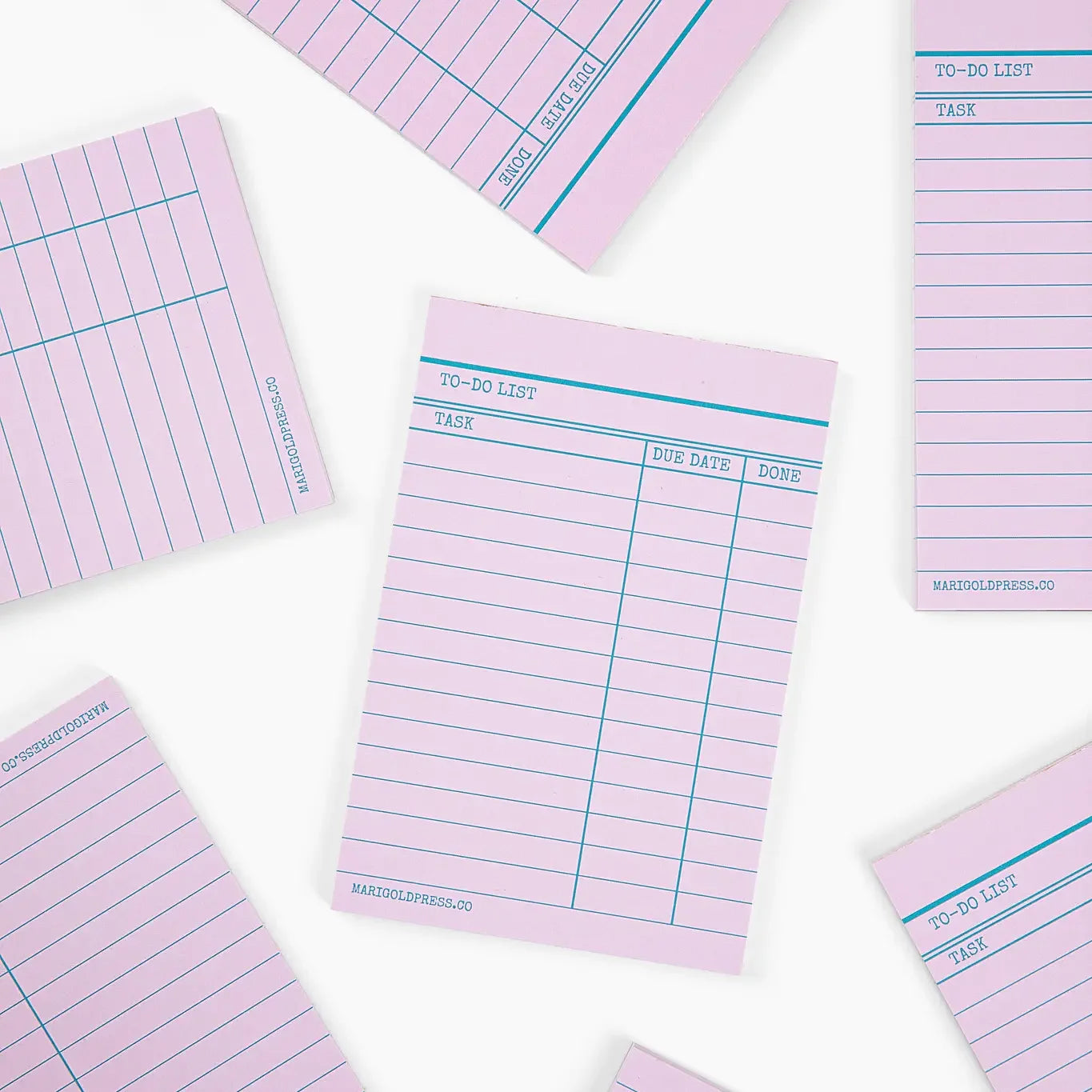 Library Card Notepad -Pink