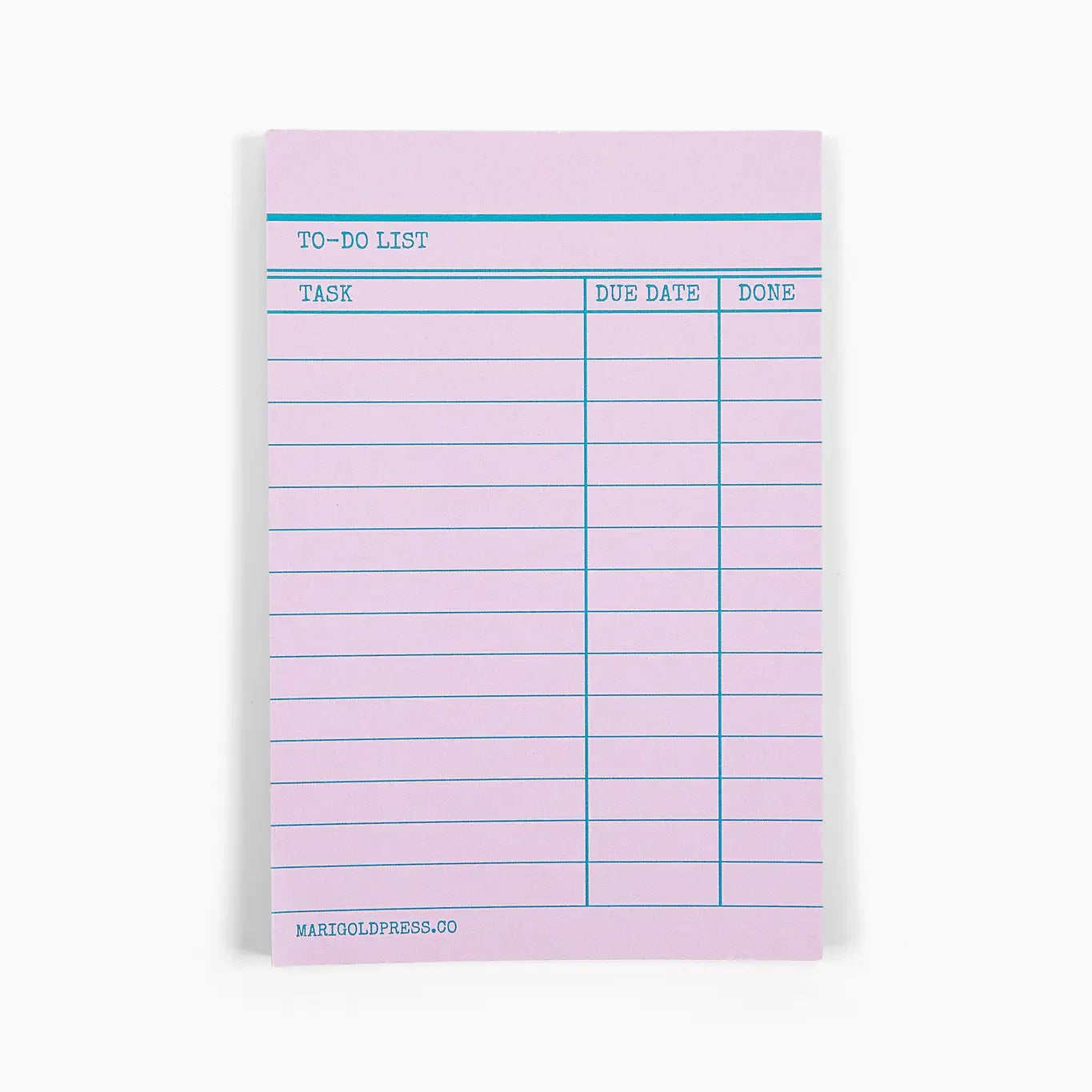 Library Card Notepad -Pink