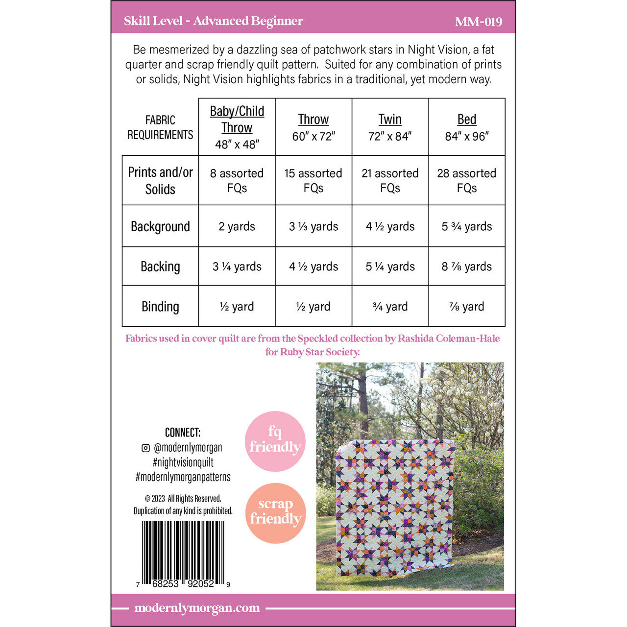 Night Vision Quilt Pattern - Modernly Morgan
