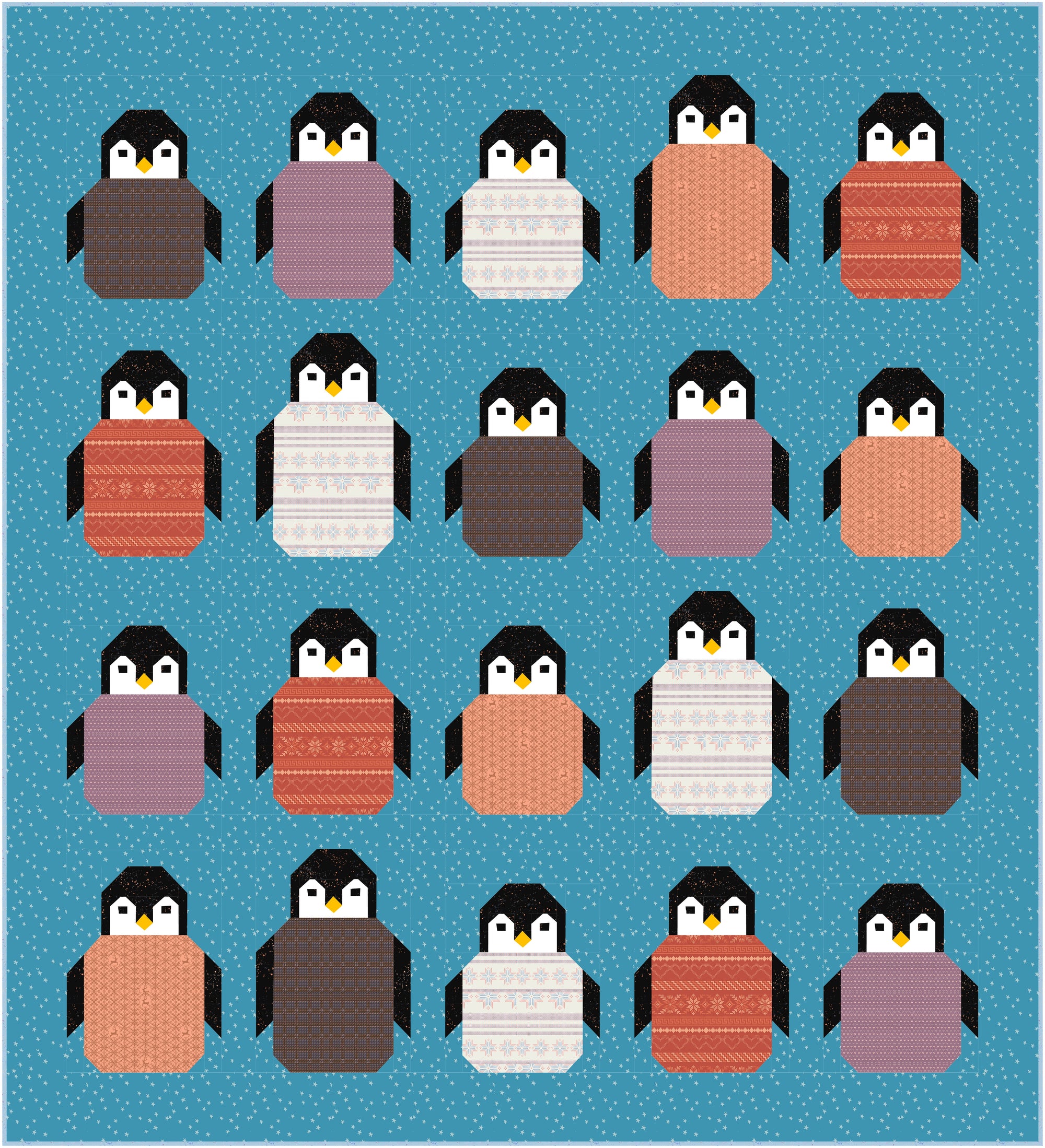 Penguin Party Quilt Kit - Fair Isle