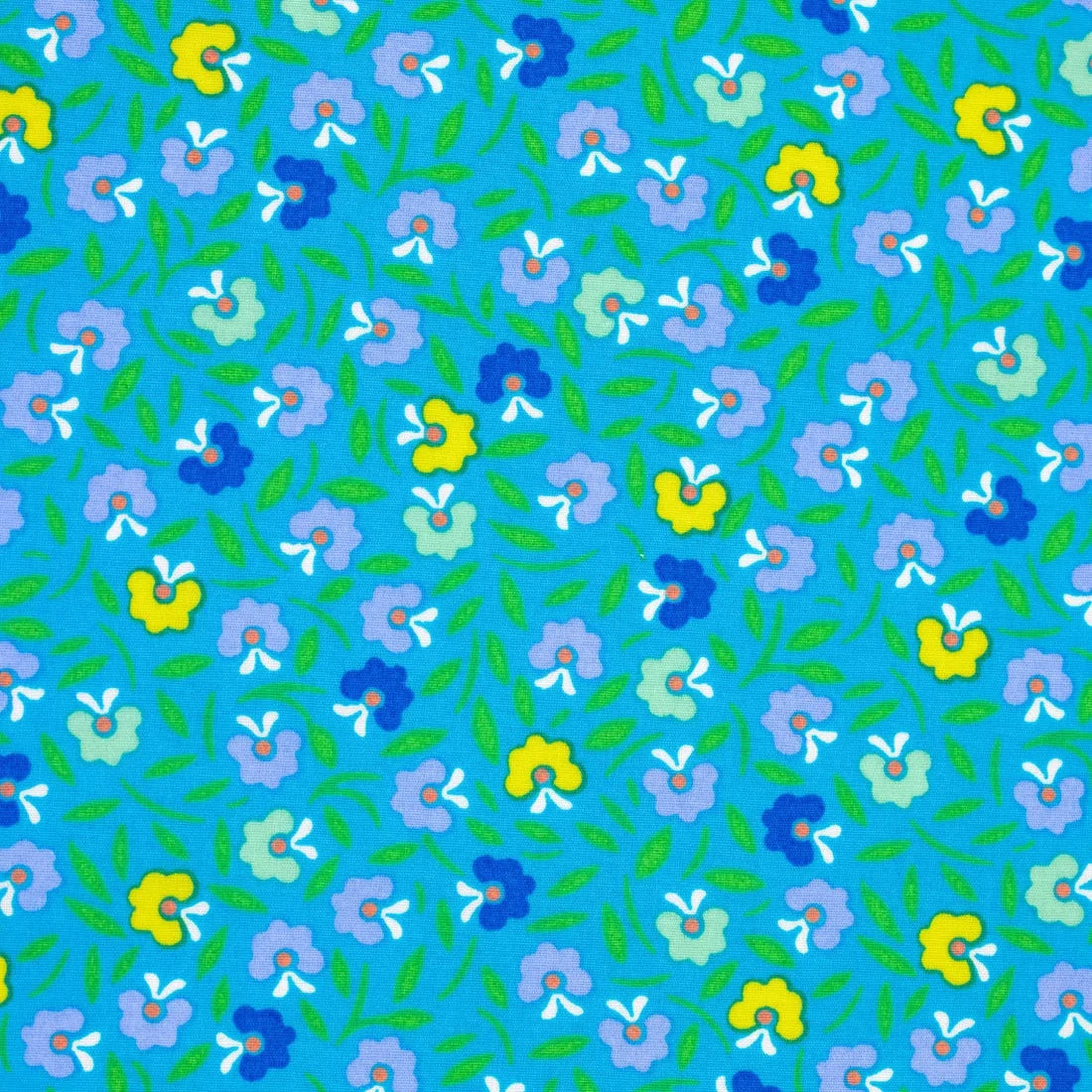 Petunia - Vivid Blue - Petit Pan - Cotton POPLIN