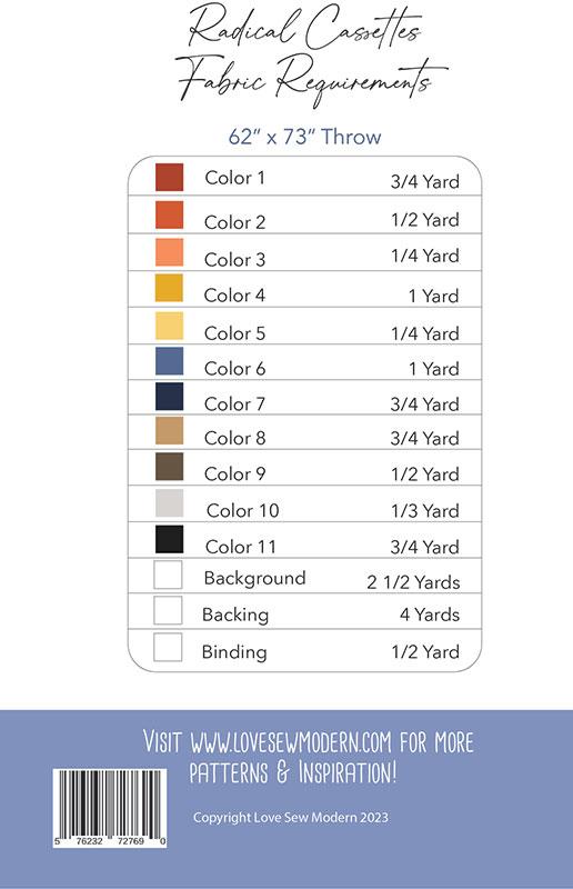 Radical Cassettes Quilt Pattern - Love Sew Modern