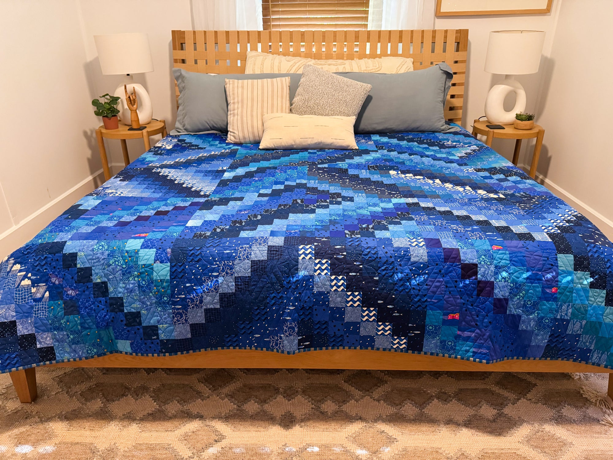 Sapphire Scrappy Trip Quilt