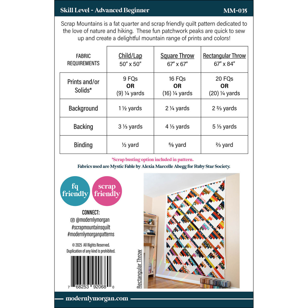 Scrap Mountains Quilt Pattern - Modernly Morgan