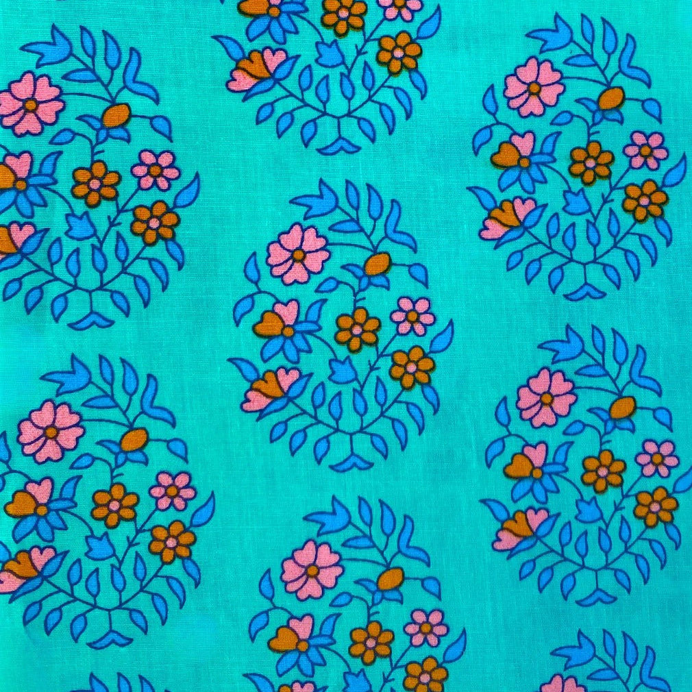 Shalin - Vert d'eau (aqua) - Petit Pan - Cotton POPLIN