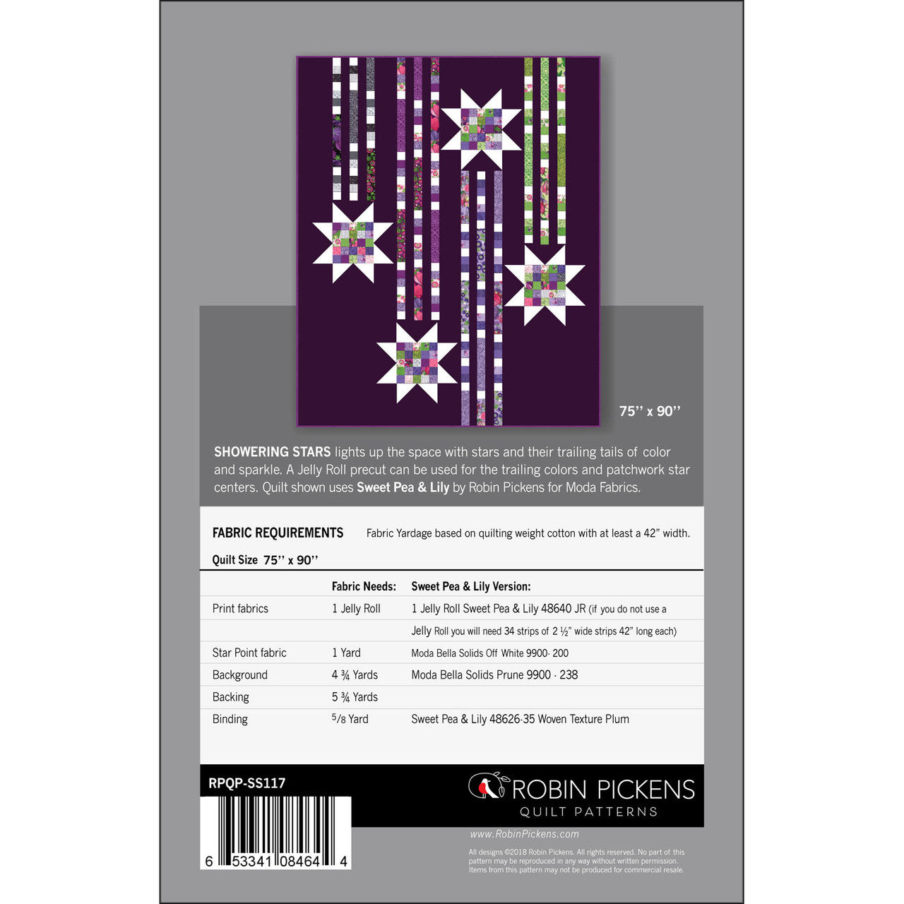 Showering Stars Quilt Pattern - Robin Pickens