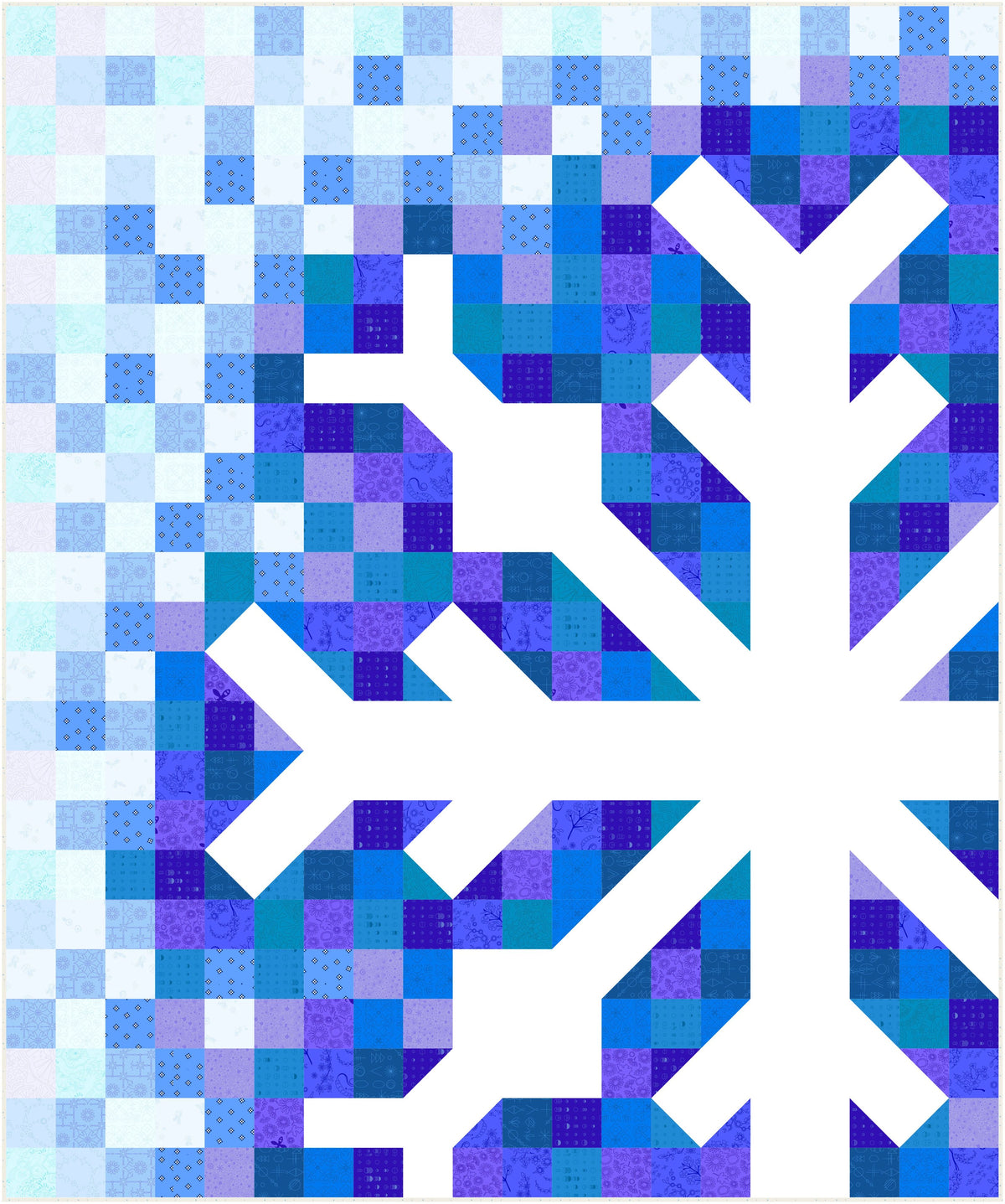 Snowflake Quilt Kit - Frosted Ombre