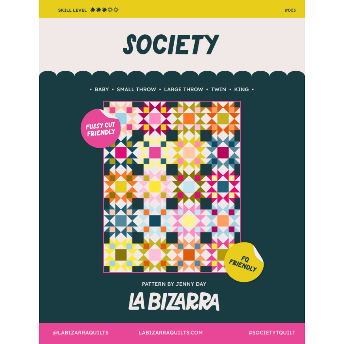 Society Quilt Pattern - La Bizarra Quilts