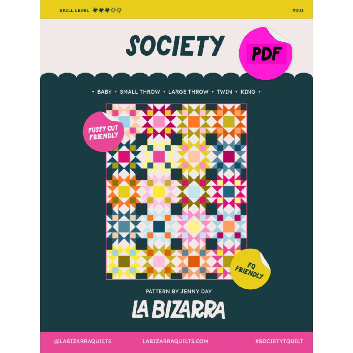 Society Quilt Pattern PDF