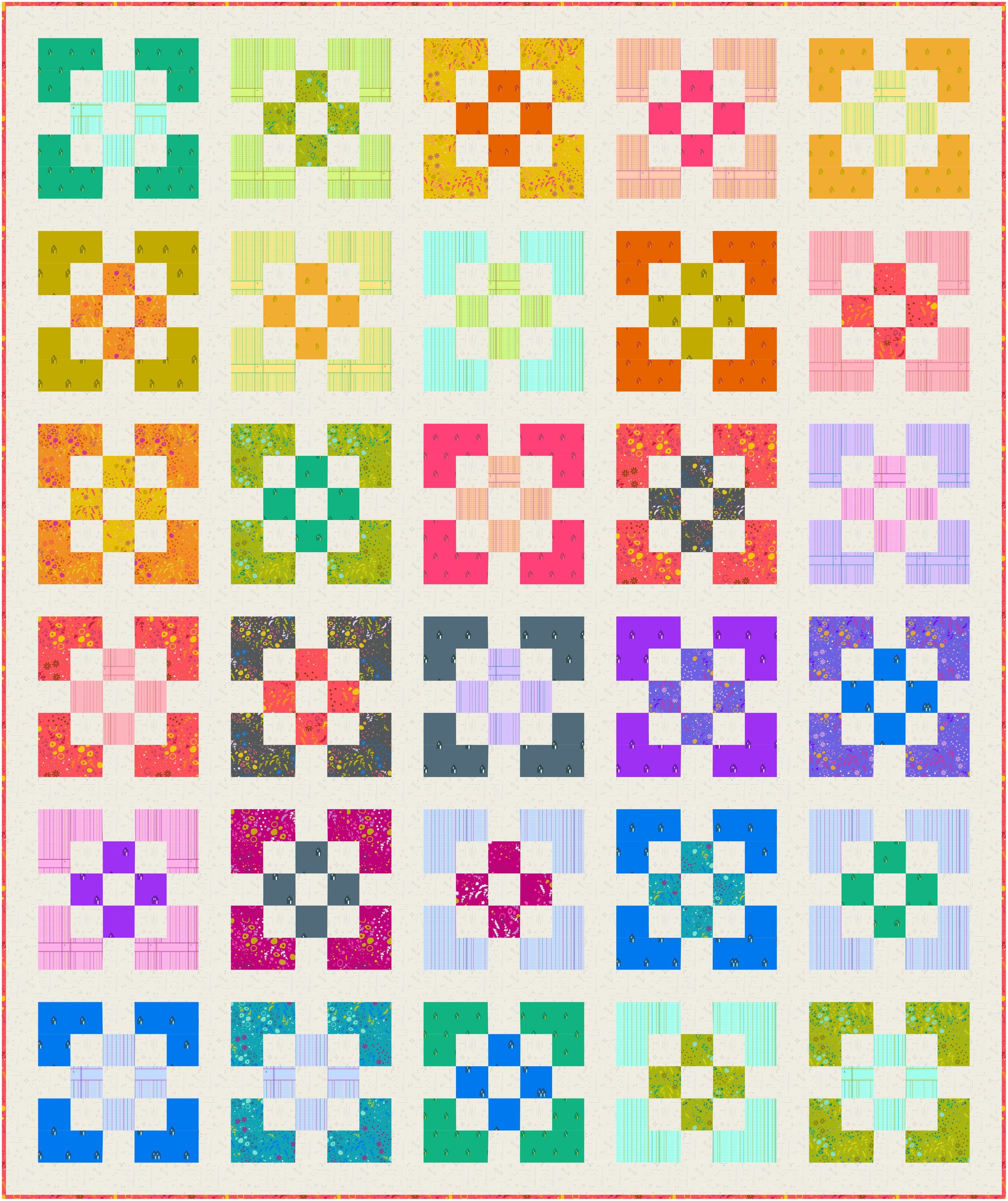 Front Street Quilt Kit - Sun Print Light
