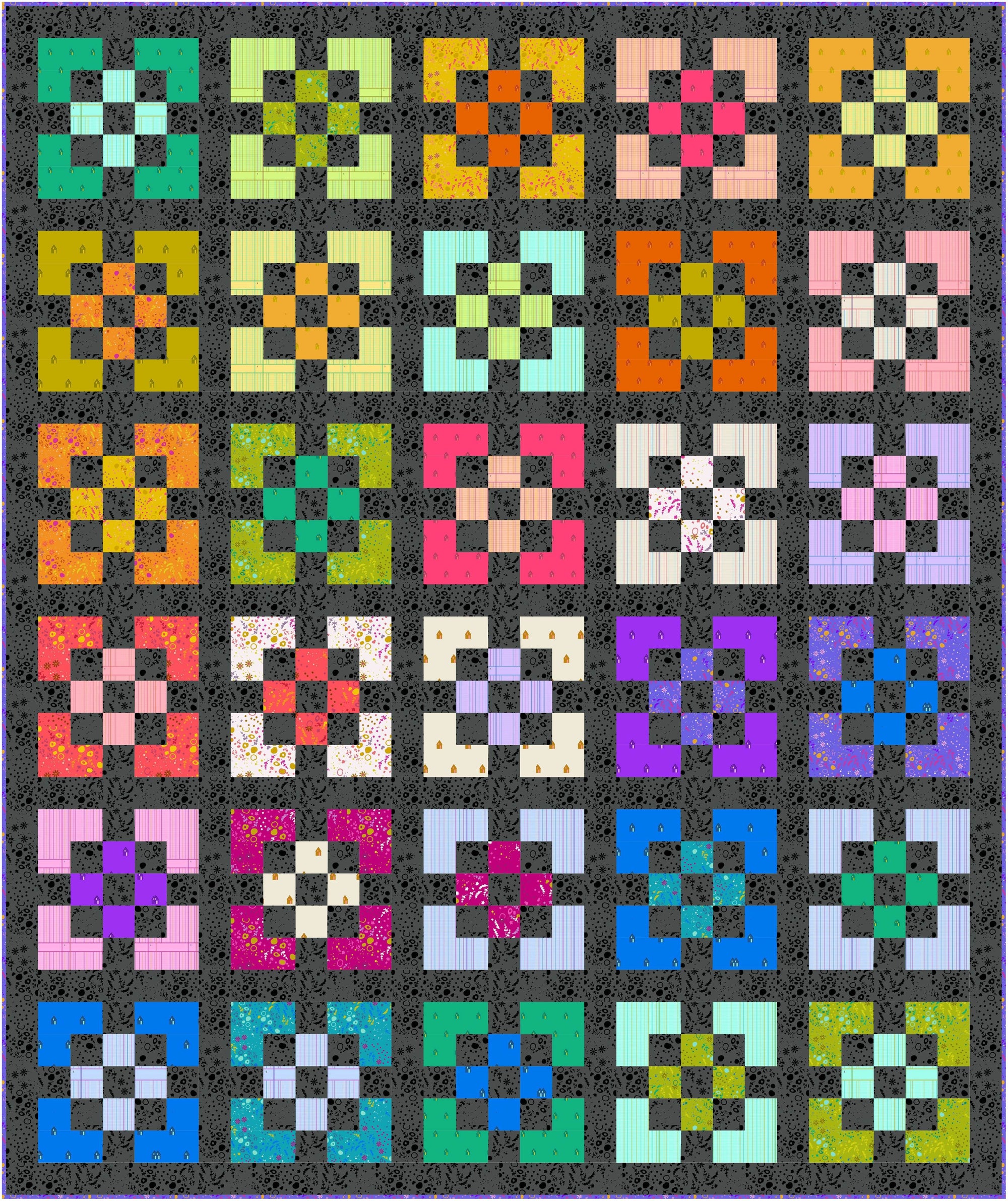 Front Street Quilt Kit - Sun Print Shadow