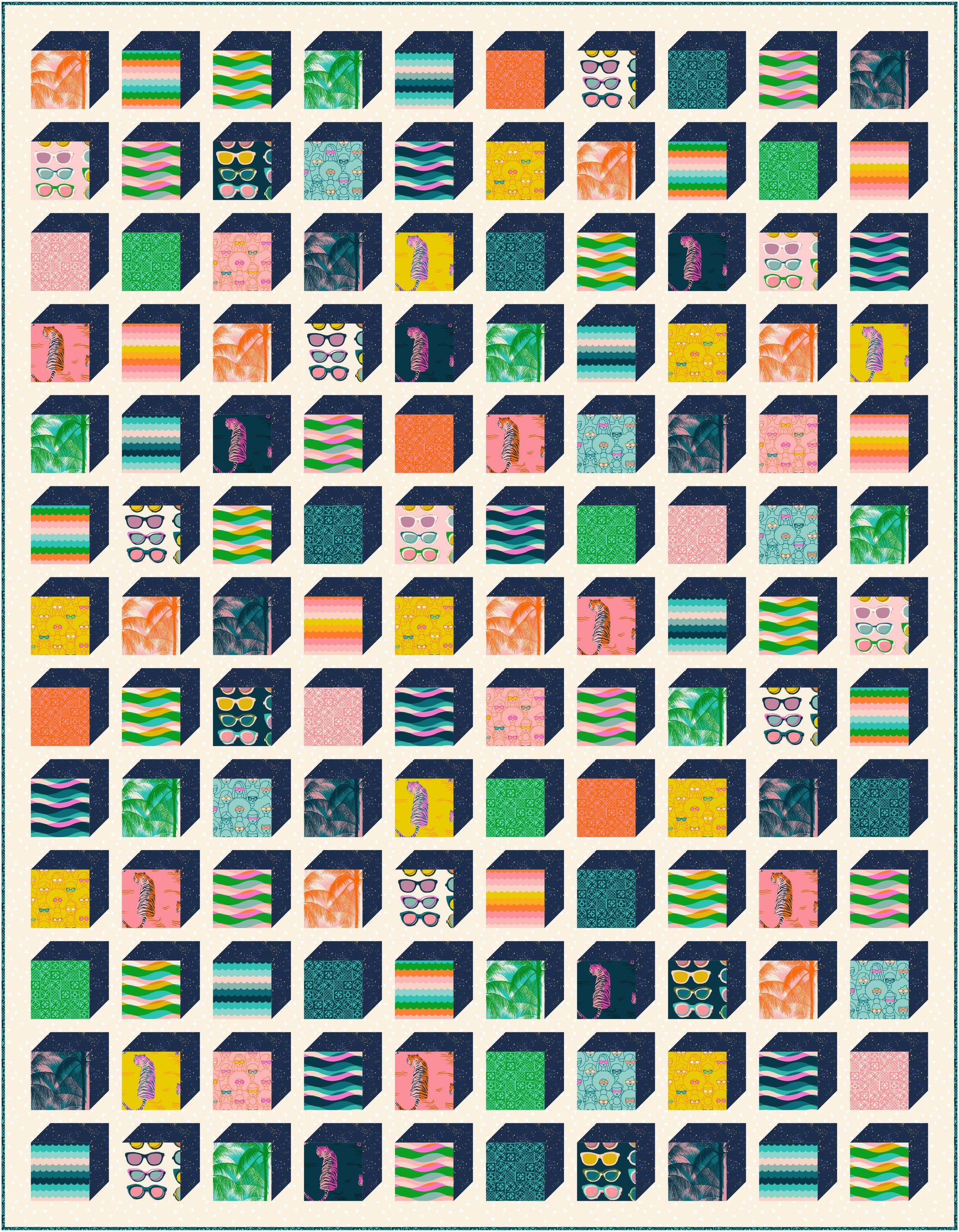 The Kristen Quilt Kit - Poolside