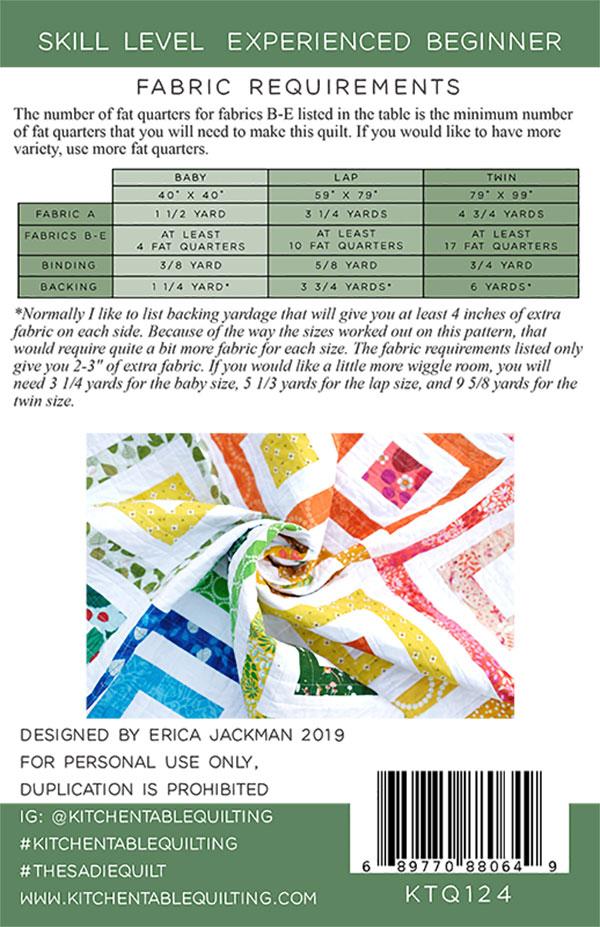 The Sadie Quilt Pattern - Kitchen Table Quilting