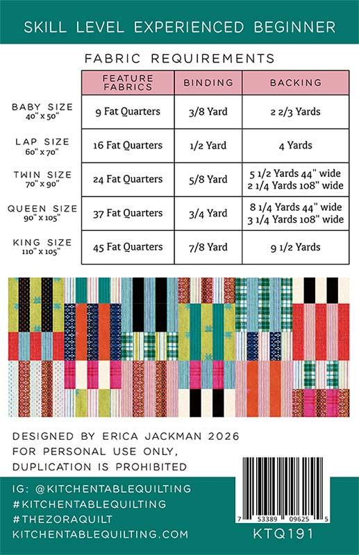 The Zora Quilt Pattern - Kitchen Table Quilting