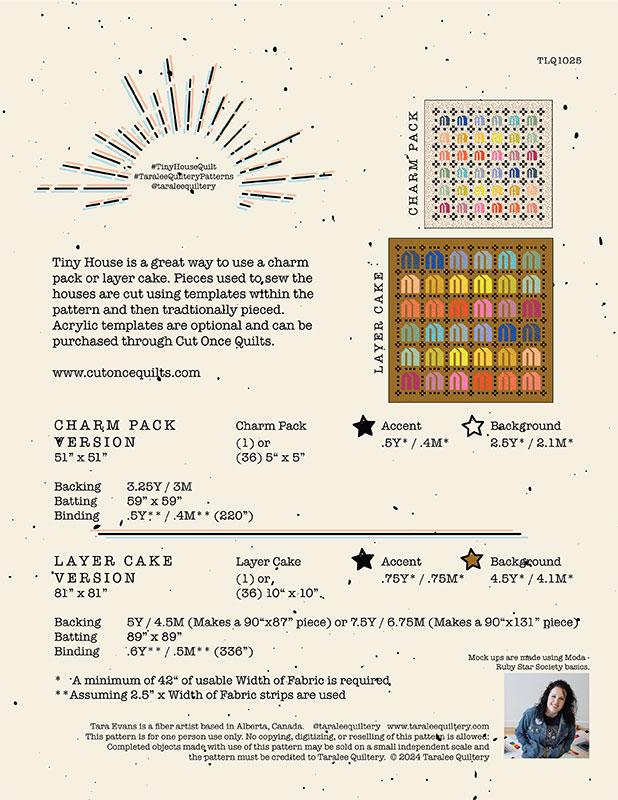 Tiny House Quilt Pattern - Taralee Quiltery
