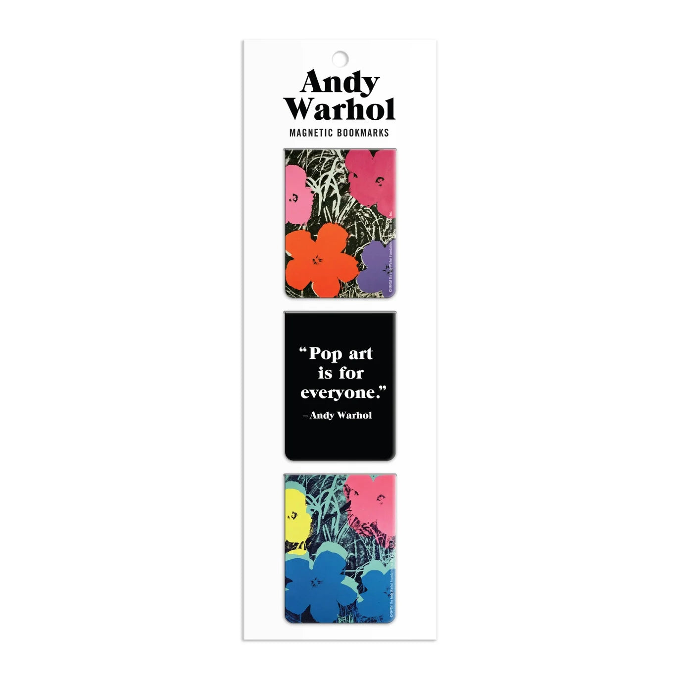 Andy Warhol Flowers magnetic bookmarks