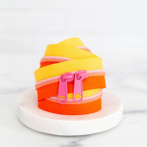 30" Zipper - Papaya Punch